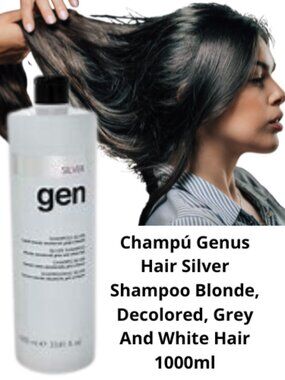 Champú Genus Hair Silver Shampoo Blonde, Decolored, Grey And White Hair 1000ml